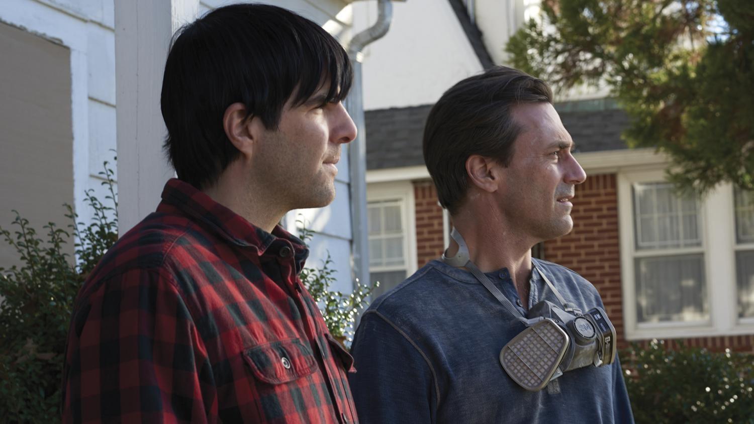 Actor and producer Zachary Quinto stars as Josh Norman and actor Jon Hamm stars as Craig in writer and director Brian Shoaf's film “Aardvark.”