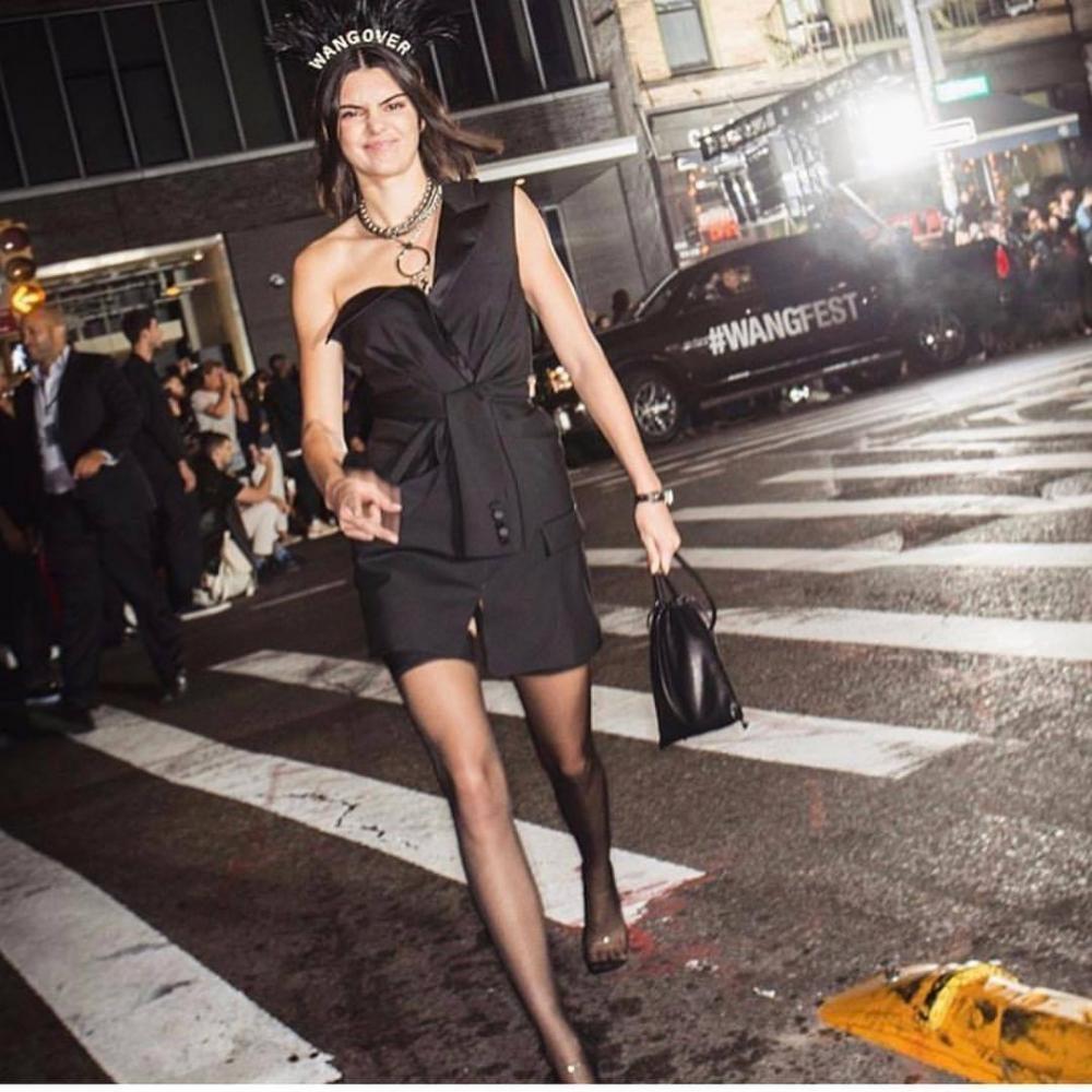 Kendall Jenner walked for Alexander Wang’s Spring 2018 which took place Lafayette in SoHo.