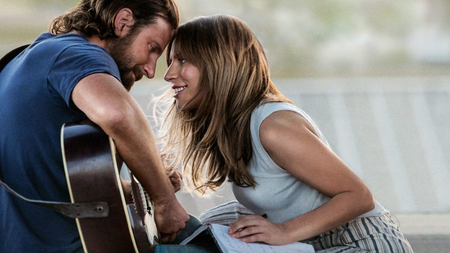 Bradley Cooper and Lady Gaga on the "A Star Is Born" album cover. (Courtesy of Warner Bros.)