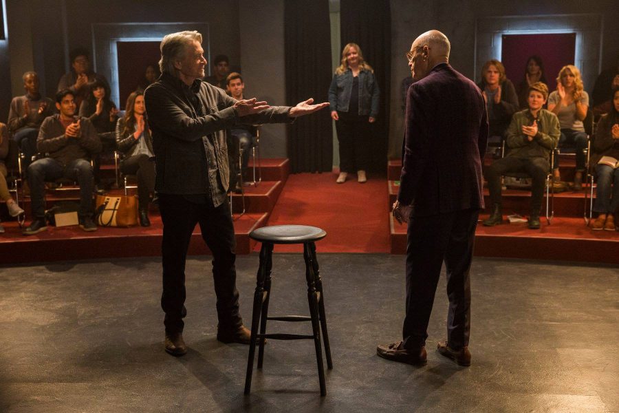 Michael Douglas and Alan Arkin as long-time best friends in "The Kominsky Method," which finds humor in aging. (via facebook.com)