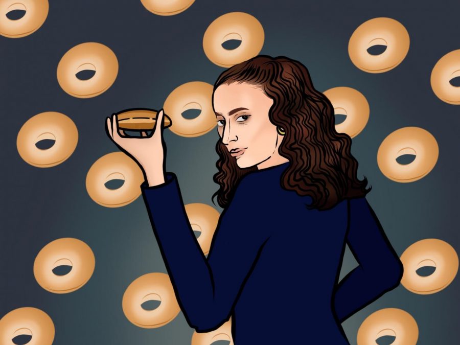 “Shiva Baby” is Emma Seligman’s comedy following Danielle (Rachel Sennott) as she navigates a Jewish funeral service with her parents while running into her sugar daddy and her ex-girlfriend. This film is based on Emma Seligman’s senior thesis short film of the same name which she made while at NYU. (Staff Illustration by Susan Behrends Valenzuela)